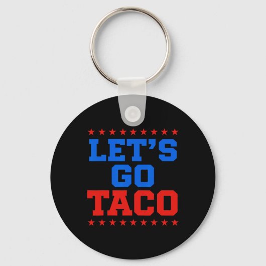 Grappig Let's Go Taco Design Sleutelhanger (Voorkant)