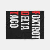 Grappig Let's Go Taco Foxdraaft Delta Taco Fleece Deken (Voorkant (Horizontaal))