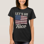 Grappig Let's Go Taco Shirt Let's Go Taco Mannen V (Voorkant)