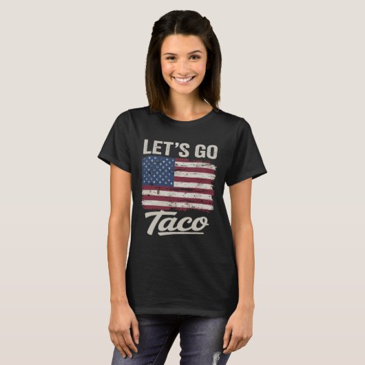 Grappig Let's Go Taco Shirt Let's Go Taco Mannen V (Voorkant volledig)