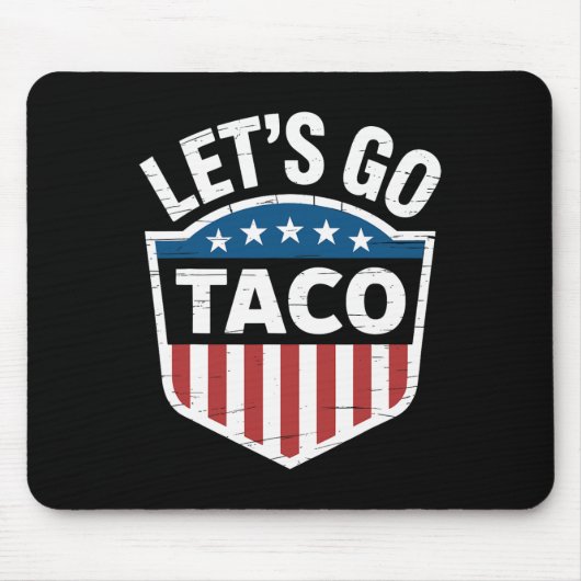 Grappig Let's Go Taco Shirt Let's Go Taco Mannen V Muismat (Voorkant)