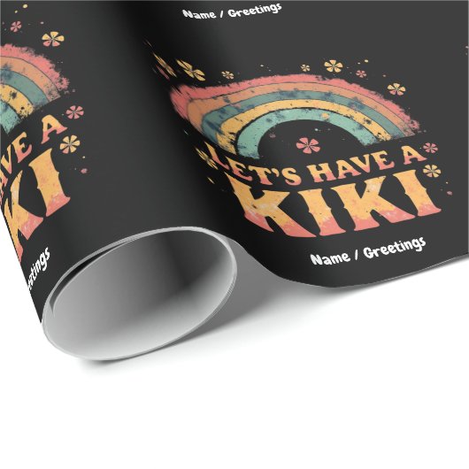 Grappig "Let's Have a Kiki" LGBT Trans Gender Retr Cadeaupapier (Rol Hoek)