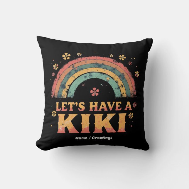 Grappig "Let's Have a Kiki" LGBT Trans Gender Retr Kussen (Voorkant)
