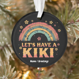 Grappig "Let's Have a Kiki" LGBT Trans Gender Retr Ornament