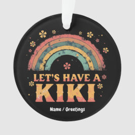 Grappig "Let's Have a Kiki" LGBT Trans Gender Retr Ornament