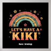 Grappig "Let's Have a Kiki" LGBT Trans Gender Retr Poster (Voorkant)