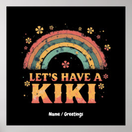 Grappig "Let's Have a Kiki" LGBT Trans Gender Retr Poster