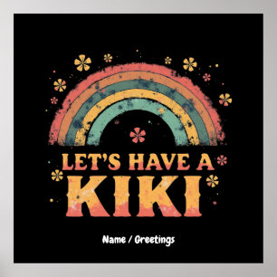 Grappig "Let's Have a Kiki" LGBT Trans Gender Retr Poster