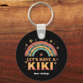 Grappig "Let's Have a Kiki" LGBT Trans Gender Retr Sleutelhanger (Voorkant)