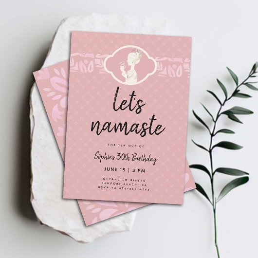 Grappig Lets Namaste Vrouwen 30e Verjaardag Tea Pa Kaart