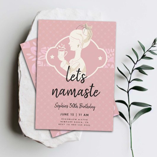 Grappig Lets Namaste Vrouwen 30e Verjaardagsfeest Kaart
