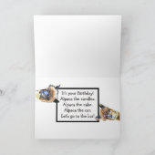 Grappig Let's Party Alpaca Verjaardag Kaart (Binnen)