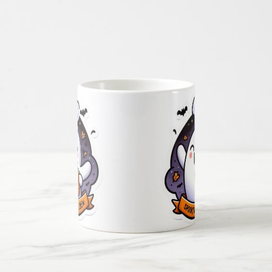 Grappig leuk Boo met Halloween Pun Mok (Center)