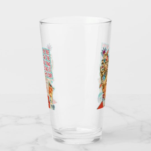 Grappig  Leuk Drink Kerstboom Joke Glas (Links)