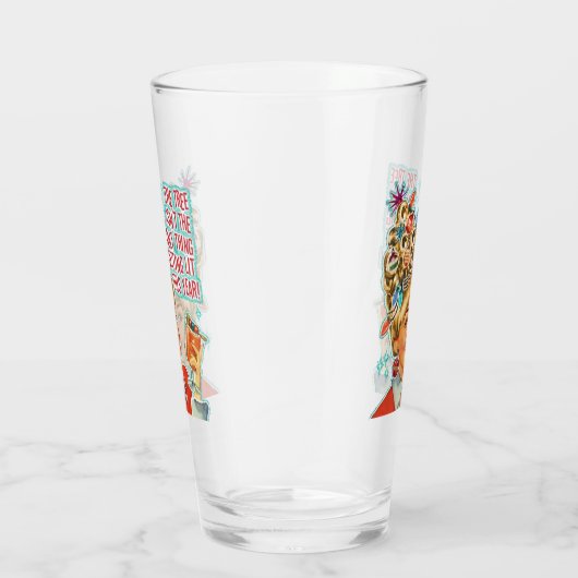 Grappig Leuk Drink Kerstboom Joke Glas (Rechts)