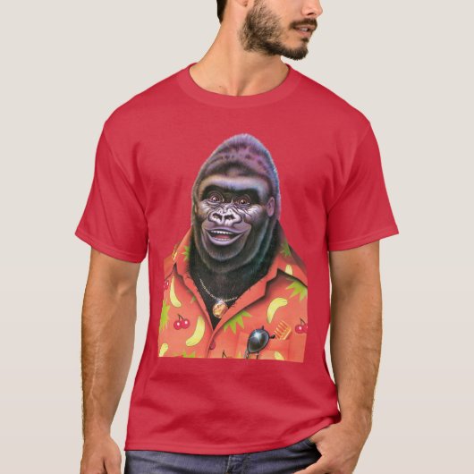 Grappig leuk Gorilla T shirt ontwerp. (Voorkant)