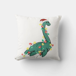 Grappig Leuk Kerst Lochness Monster Kussen