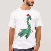 Grappig Leuk Kerst Lochness Monster T-shirt (Voorkant)