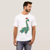 Grappig Leuk Kerst Lochness Monster T-shirt (Voorkant volledig)
