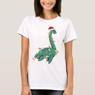 Grappig Leuk Kerst Lochness Monster T-shirt