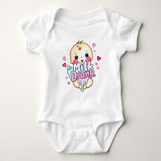 Grappig leuk "Melk Drink" Romper (Voorkant)