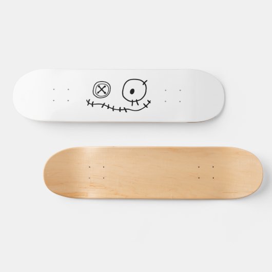 grappig, leuk monstertekenfilmpersonage persoonlijk skateboard (Horizontaal)