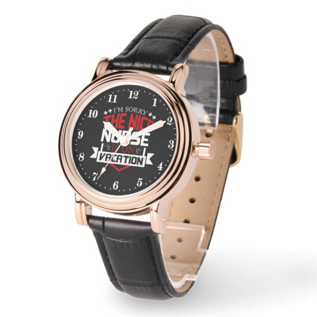 Grappig leuk Nurse woordkunst Horloge (Hoek)