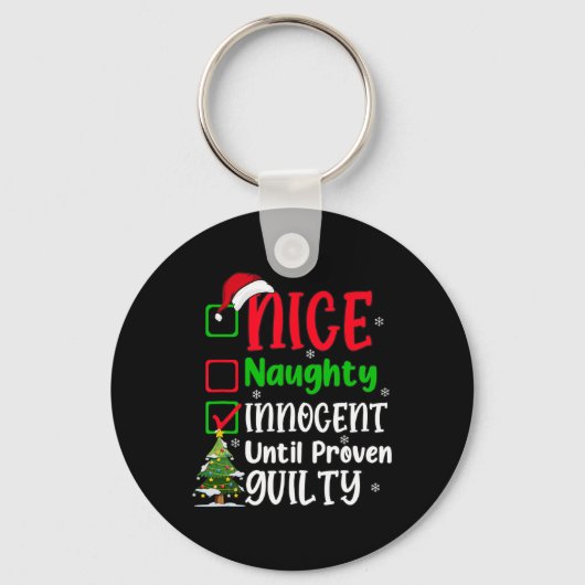 Grappig Leuk Ondeugend Kerstmis Volwassenen Sleutelhanger (Voorkant)