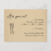 Grappig & Leuk Script Trouwen RSVP Briefkaart - Kr (Voorkant)