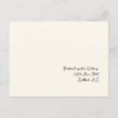 Grappig & Leuk Script Wedding RSVP Briefkaart (Achterkant)