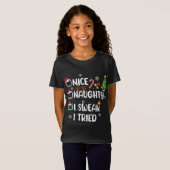 Grappig leuk stout ik zweer dat ik kerst pyjam gep t-shirt (Voorkant volledig)