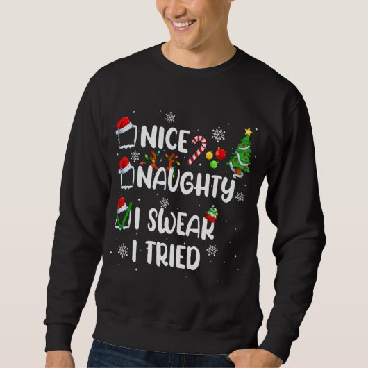 Grappig leuk stout ik zweer dat ik kerst pyjam gep trui (Voorkant)