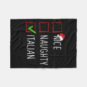 Grappig Leuk Stoute Italiaanse Schattigee Kerst Pa Fleece Deken (Voorkant (Horizontaal))