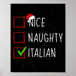 Grappig Leuk Stoute Italiaanse Schattigee Kerst Pa Poster