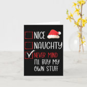 Grappig Leuk Stoute Nooit Geeft Santa Checklist Ch Kaart (Gele Bloem)