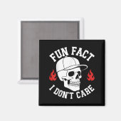 Grappig Leuk weetje Ik geef niet om Skeleton Sarca Magneet (Voorkant / Achterkant)