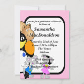 Grappig leuke cartoon foto afstuderen kaart (Achterkant)