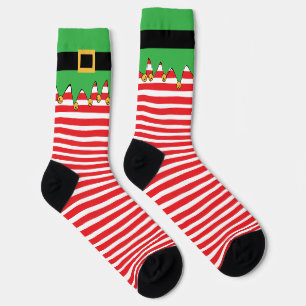 Grappig leuke eigenzinnige Elf Jingle! gestreept s Sokken