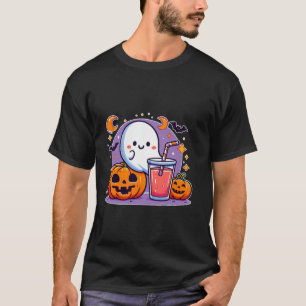 Grappig Leuke Halloween spook drink pompoen T Shir T-shirt