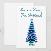 Grappig Leuke Kerst Kaart met kwallenboom (Voorkant / Achterkant)