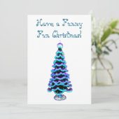 Grappig Leuke Kerst Kaart met kwallenboom (Staand voorkant)