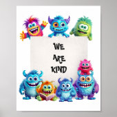Grappig Leuke Monsters Klaslokaal Decor Tekst Post Poster (Voorkant)