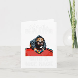 Grappig Leuke Rack Bulldog Pool biljart voor manne Kaart