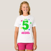 Grappig Leuke Verjaardag TShirt Naam Nummer Oogbol (Voorkant volledig)