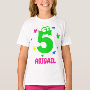 Grappig Leuke Verjaardag TShirt Naam Nummer Oogbol
