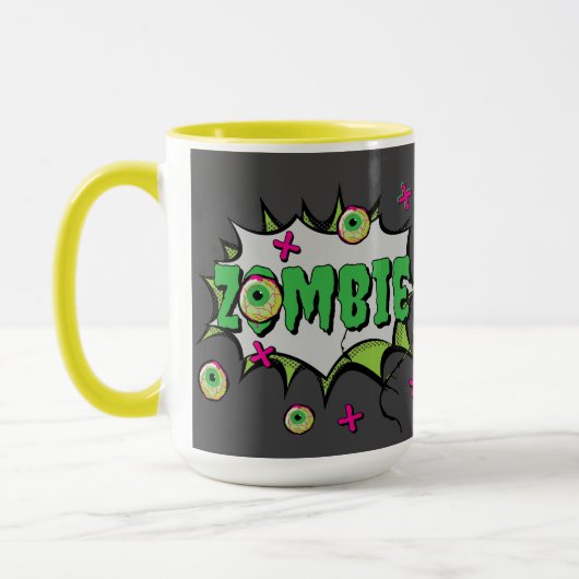 Grappig Leuke Zombie Pop Art Mok (Links)