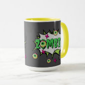 Grappig Leuke Zombie Pop Art Mok (Voorkant rechts)