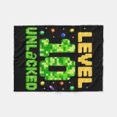 Grappig Level 10 Ontgrendeld 10e Verjaardag Gamer Fleece Deken (Voorkant (Horizontaal))