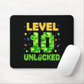 Grappig Level 10 Ontgrendeld 10e Verjaardag Gamer Muismat (Met muis)