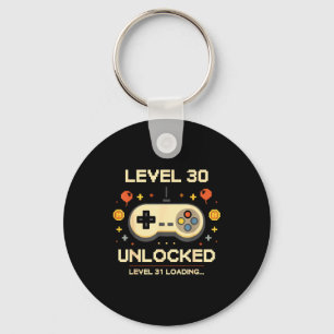 Grappig level 30 vrijgespeeld gamer 30ste verjaard sleutelhanger